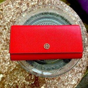 Tory Burch red wallet. Flawless condition.